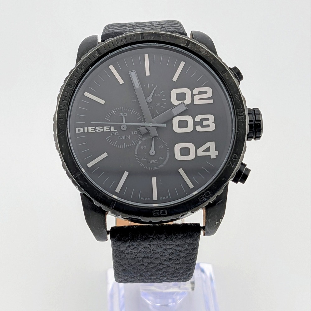 Diesel Only The Brave DZ4216 Men's Chronograph Watch 52mm Black Leather